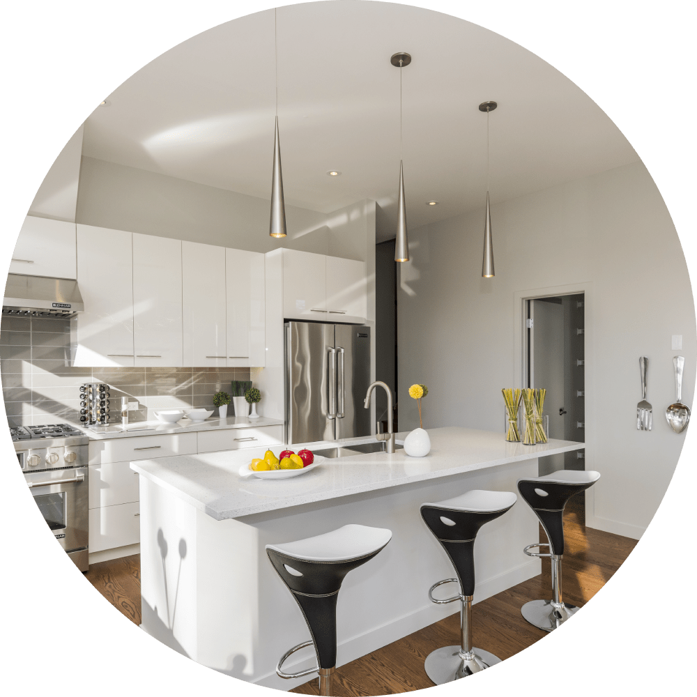 Sleek Modern Island Kitchen