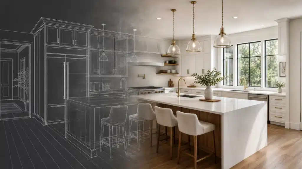 from concept to real white luxury kitchen design construction and remodeling
