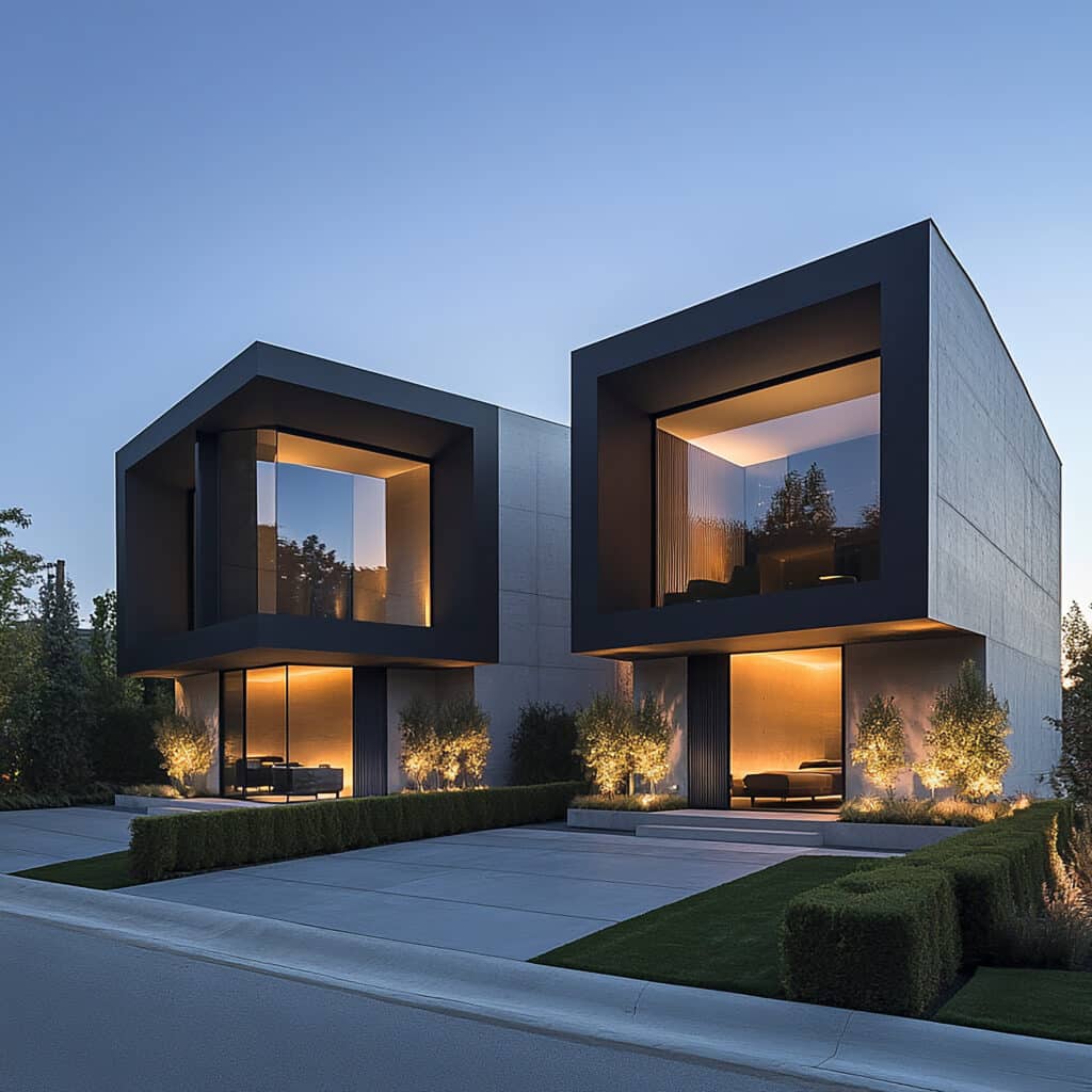 modern home design house with a lot of windows