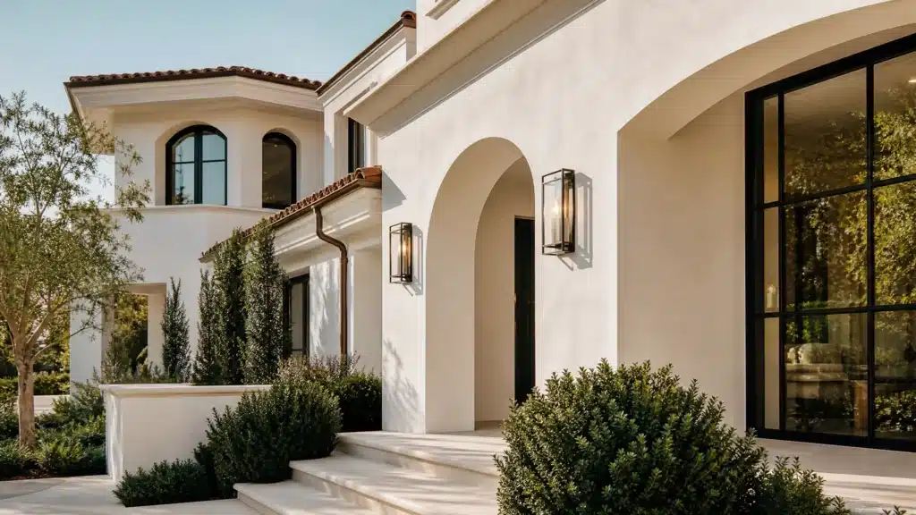 Work on the exterior of a villa